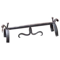 Antique Gothic Rest for Fireplace Tools, 17th Century