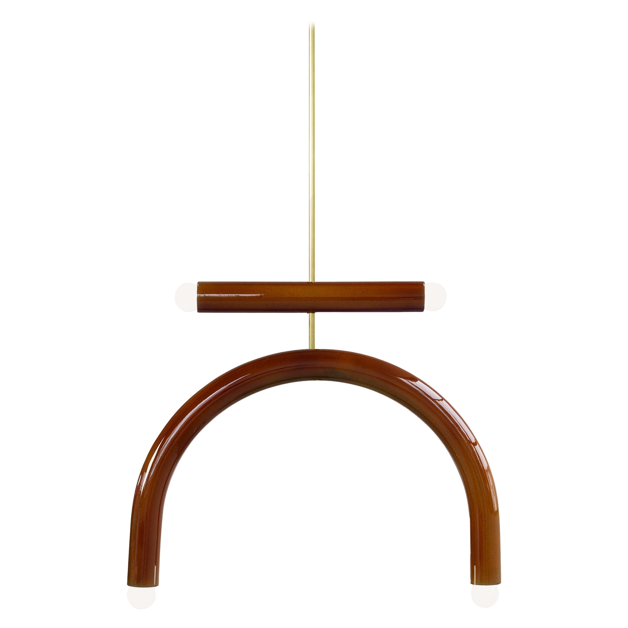 Lampe à pied en céramique personnalisable TRN E1 Brown par Pani Jurek