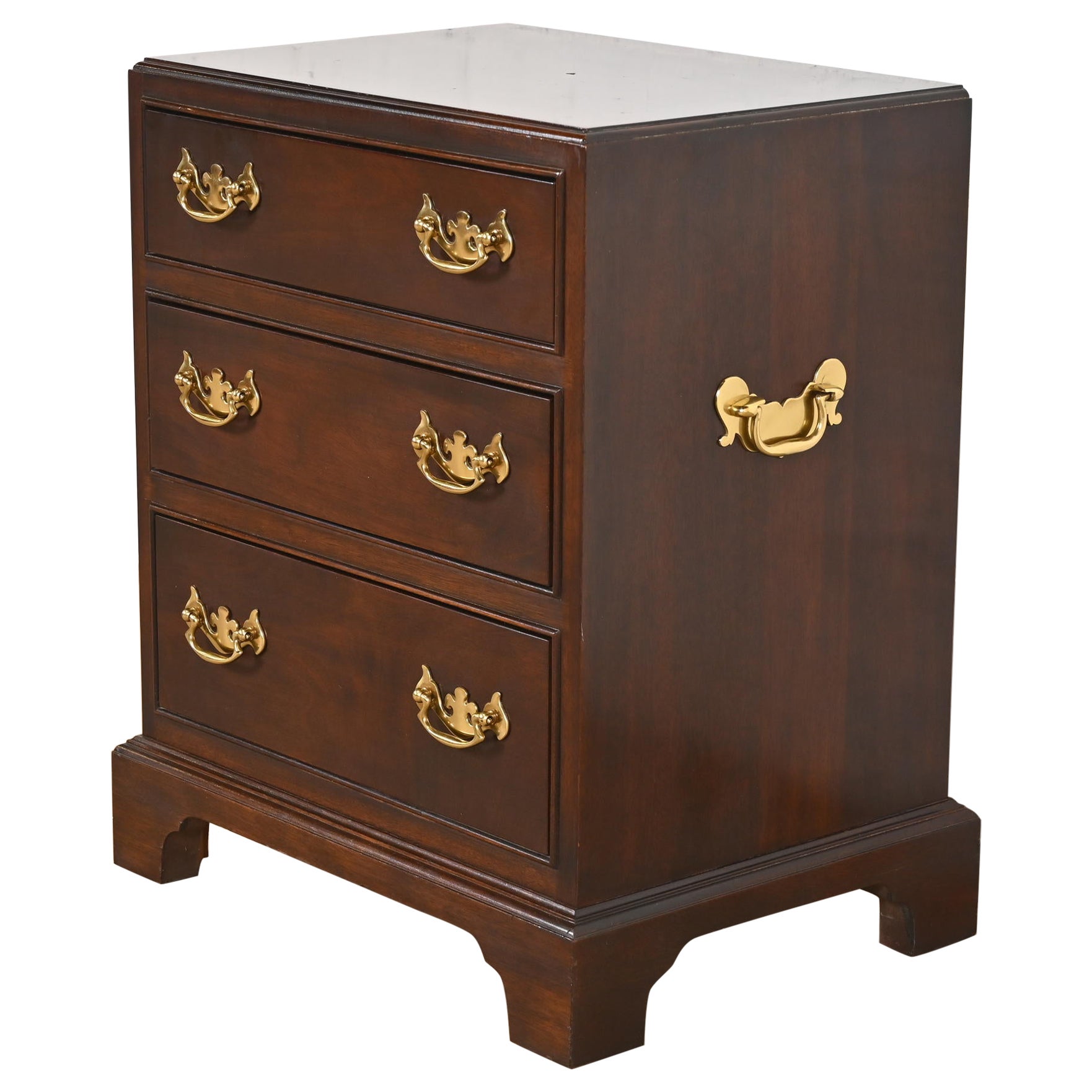 Stickley Georgian Solid Cherry Wood Nightstand or Bachelor Chest