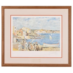 Original Signed Salvador Dali "Llaner Beach in Cadaqués" Framed Lithograph