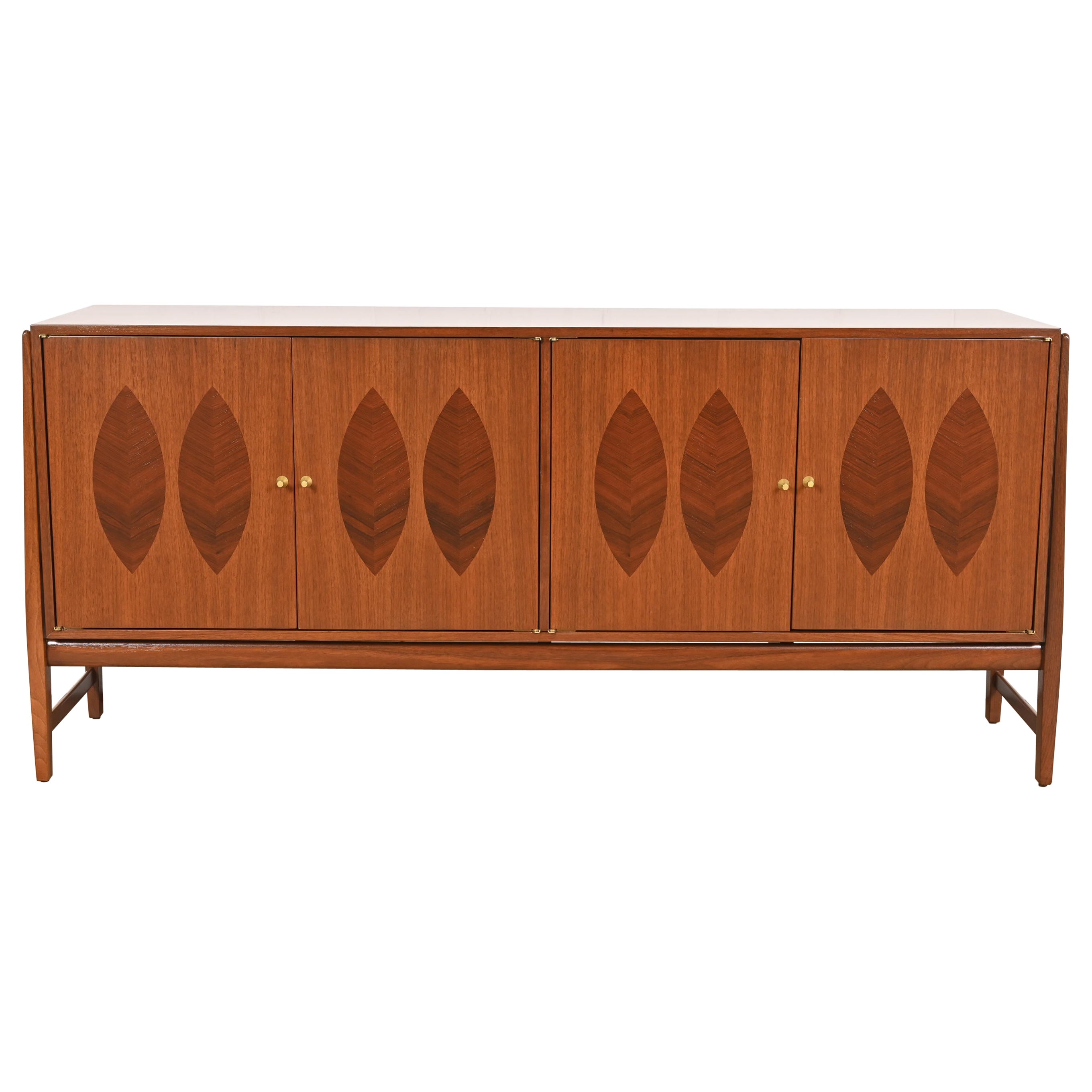 Kipp Stewart para Calvin Furniture Aparador Credenza de mediados de siglo, repintado