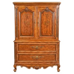 Drexel Heritage French Provincial Louis XV Carved Walnut Gentleman's Chest