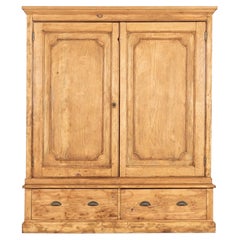 Large English 19thC Pine Housekeepers Cupboard