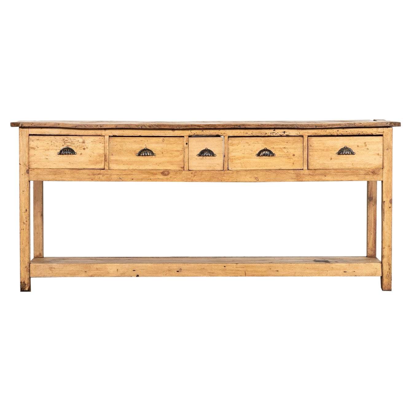 Estate Made Georgian Bleached Country Elm & Pine Dresser Base