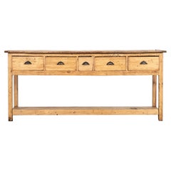 Antique Estate Made Georgian Bleached Country Elm & Pine Dresser Base