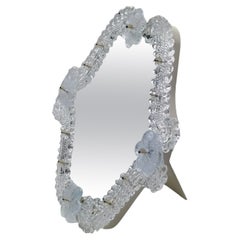 Barovier & Toso Attrib. Murano Glass Table Mirror, Italy 1950s