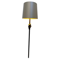 Porta Romana Floor Lamp in Blackened Bronze finish with Sculptural Detailing
