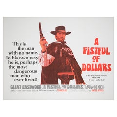 UN PUGNO DI DOLLARI  Poster cinematografico quadruplo del Regno Unito del 1967