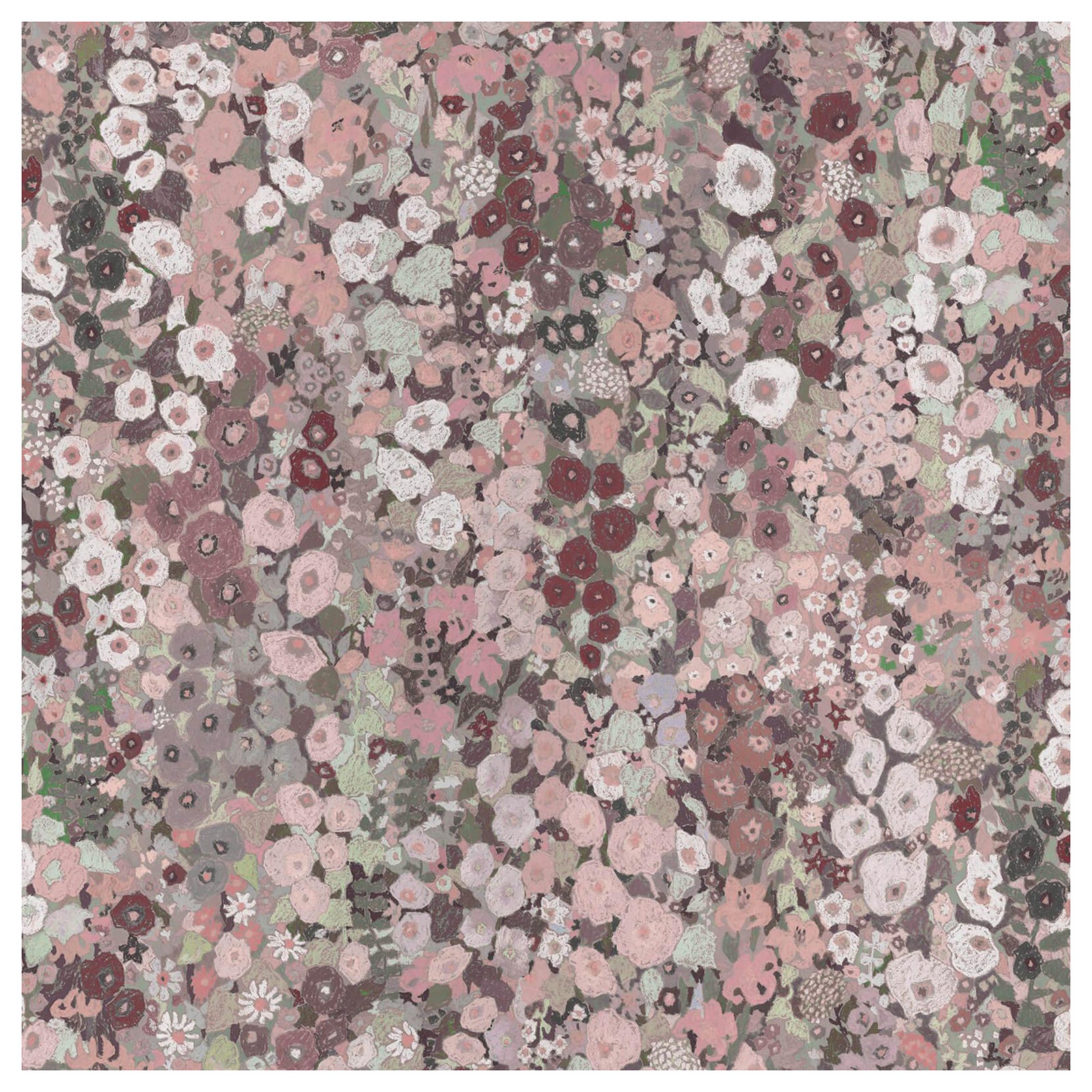 Papel pintado HOLLYHOCKS - Tierra
