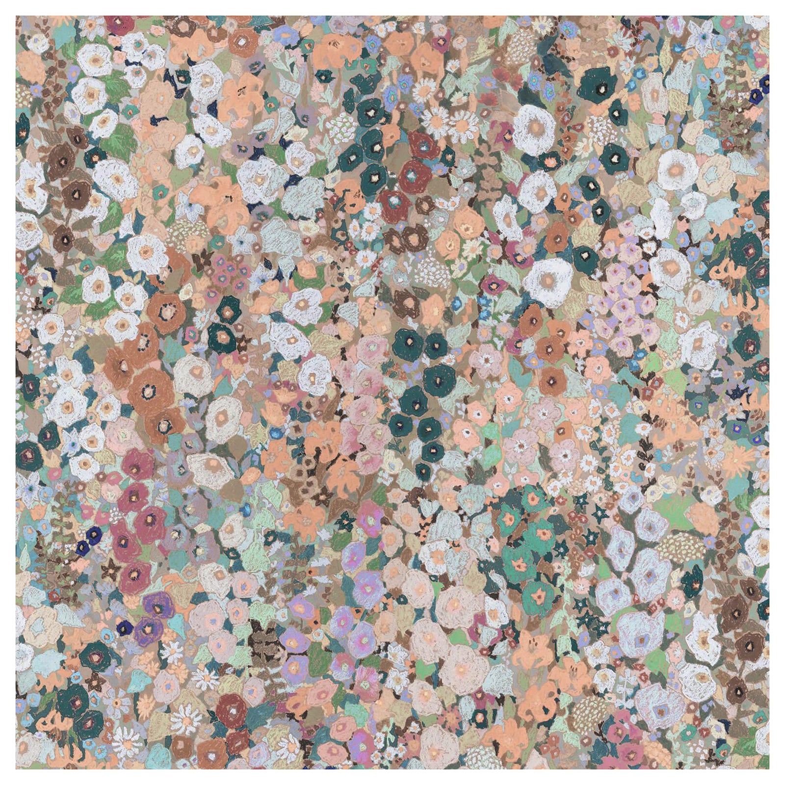 Papel pintado HOLLYHOCKS - Pradera