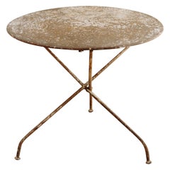 19th century French folding garden table ..
