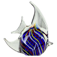 Stunning Glass Fish Statue, Czechoslovakia 1960s