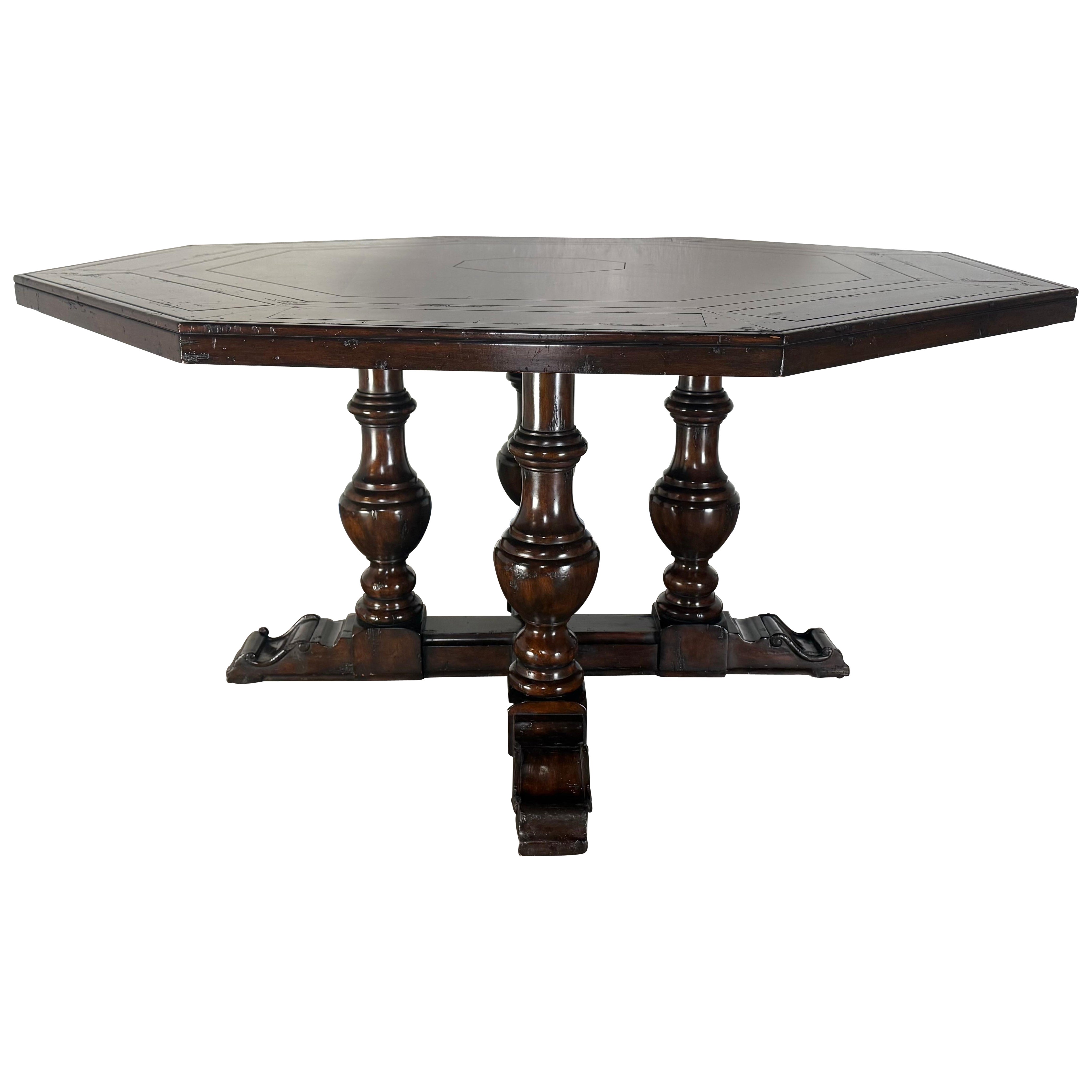 Table de poker/de salle à manger octogonale de style espagnol