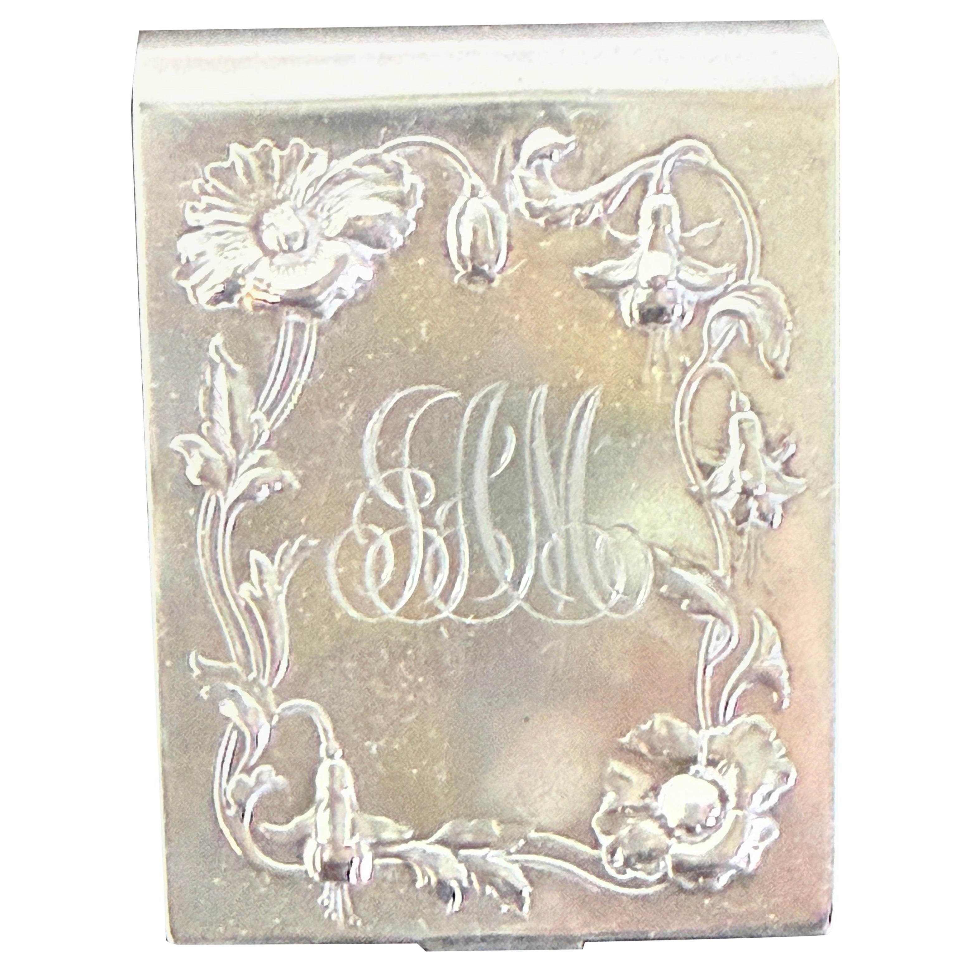 Estuche Vesta Art Nouveau de Plata de Ley
