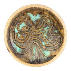 Handgefertigte Vintage Art Studio Pottery-Schale/Skulptur aus Keramik mit reichhaltigen Farben, 1965