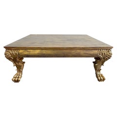 Italienischer Couchtisch aus vergoldetem Wood Wood