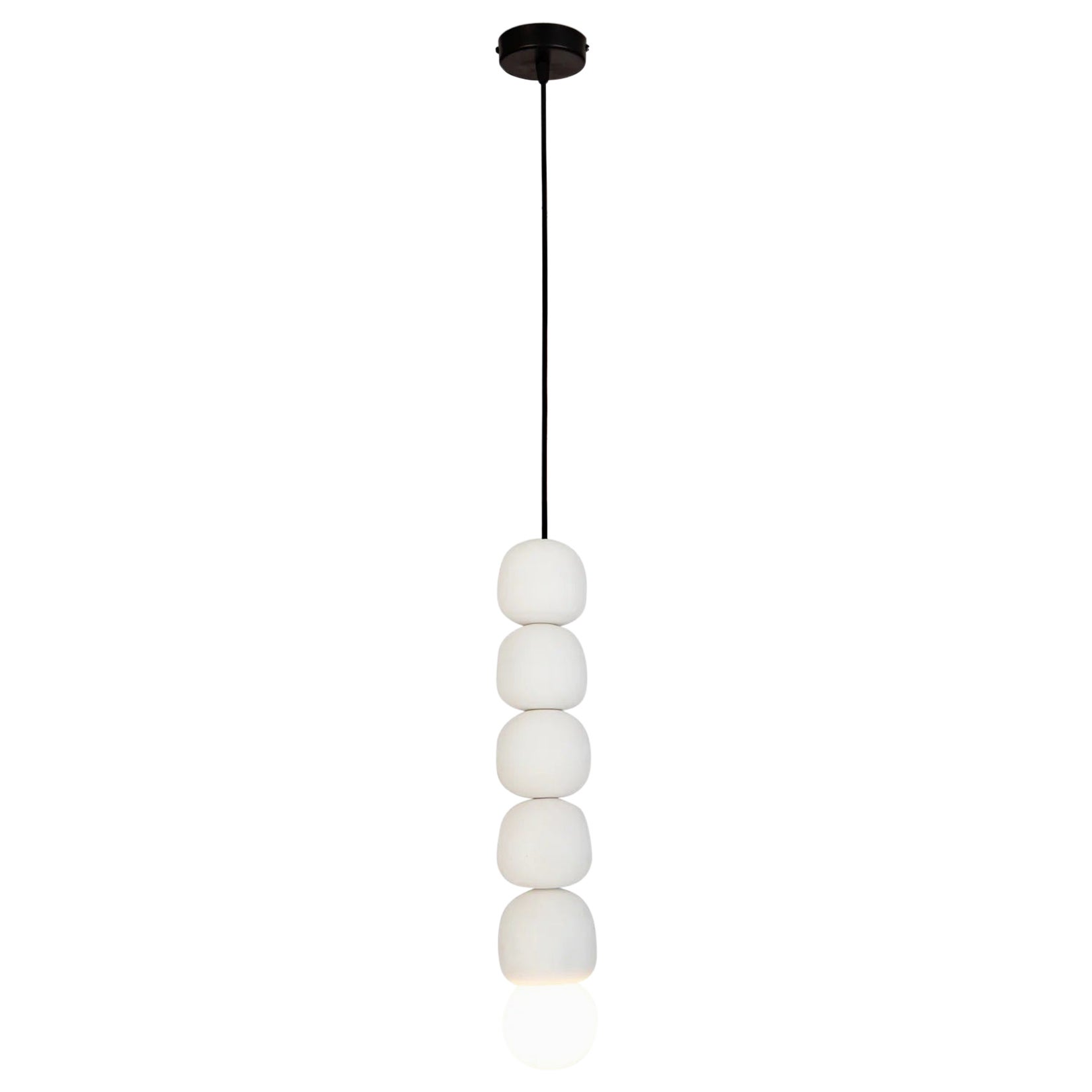 White Beads Ceramic Pendant Lamp by Hatsu