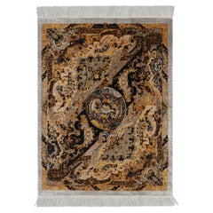 Rug & Kilim’s Modern Rug with Polychromatic Medallion “Love Bird”