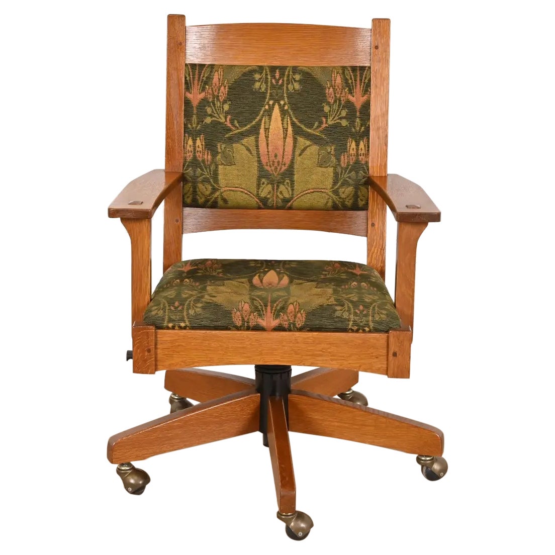 Stickley Mission Oak Arts & Crafts Executive Swivel Desk Chair