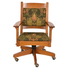 Stickley Mission Oak Arts & Crafts Executive Swivel Desk Chair