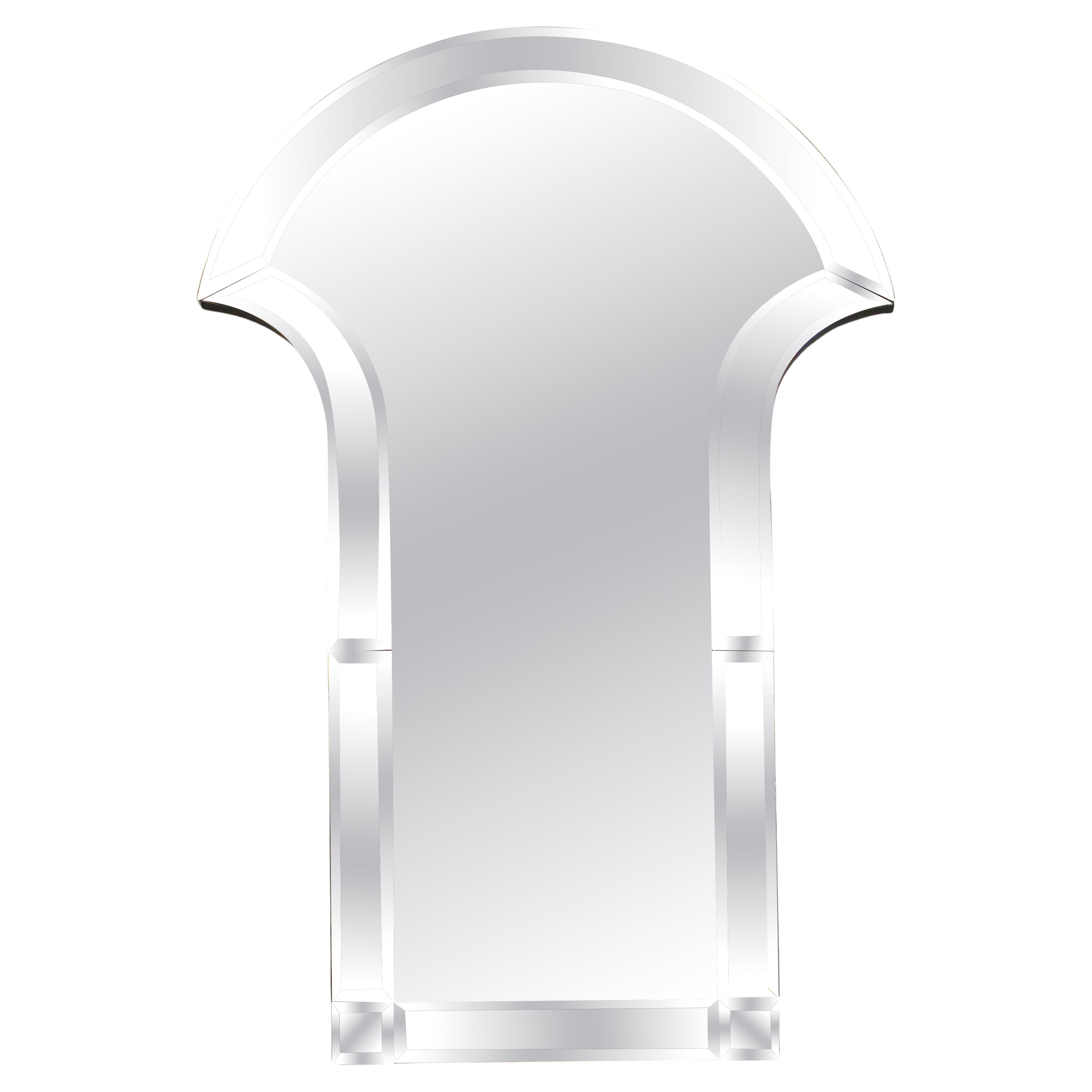 Art Deco Gewölbter Wandspiegel