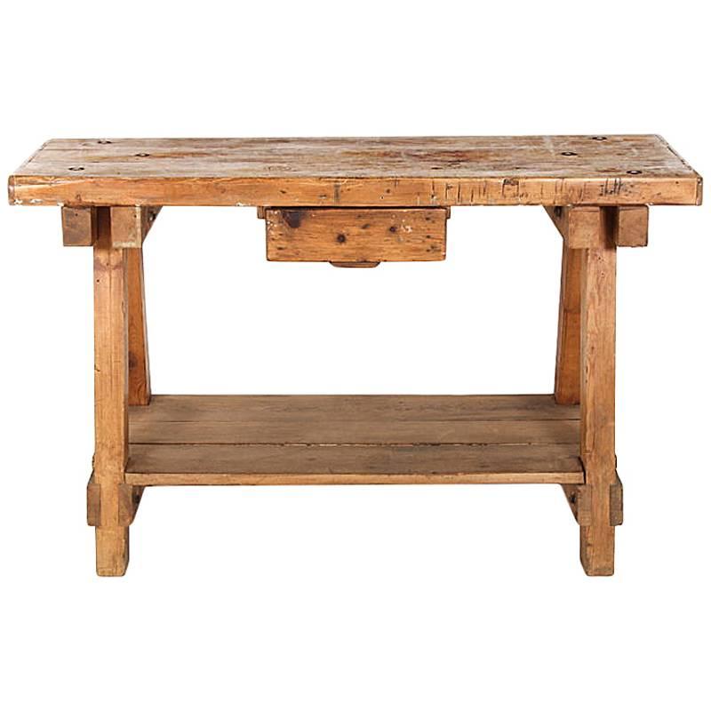 Rustic Antique French Carpenter’s Work Bench