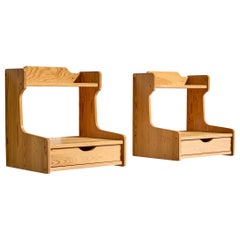Schwedische Designerin,ighstands, Kiefernholz, Schweden, 1970er Jahre