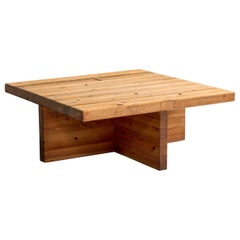 Swedish Designer, Coffee Table, Pine, Sweden, 1970s