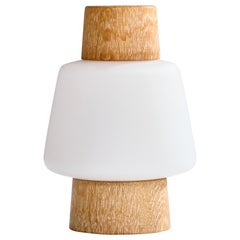 Lampe de table de designer suédois, Oak Oak, verre, Suède, années 1950