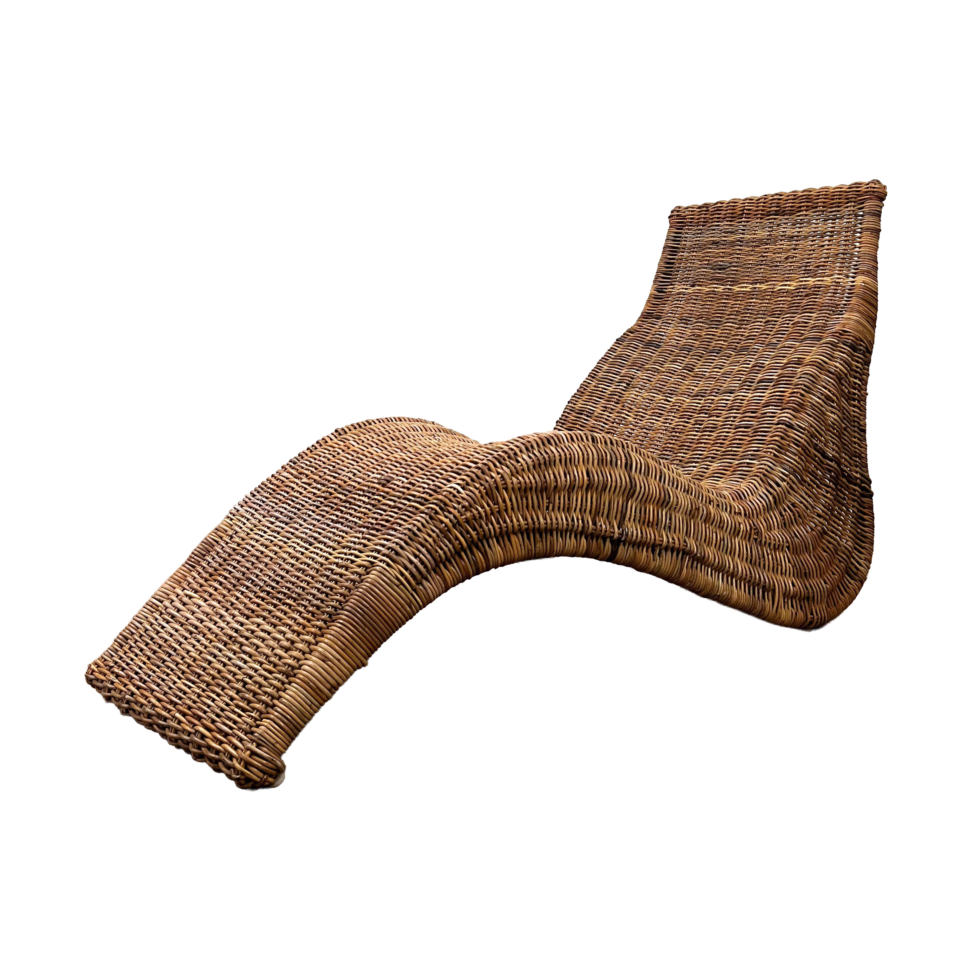 Vintage “Karlskrona” Wicker Lounge Chair by Carl Öjerstam