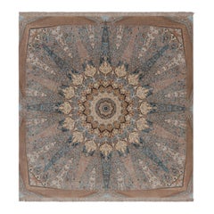 Rug & Kilim’s Modern Classics Square Rug, Intricate Floral Medallion “Shadzi”