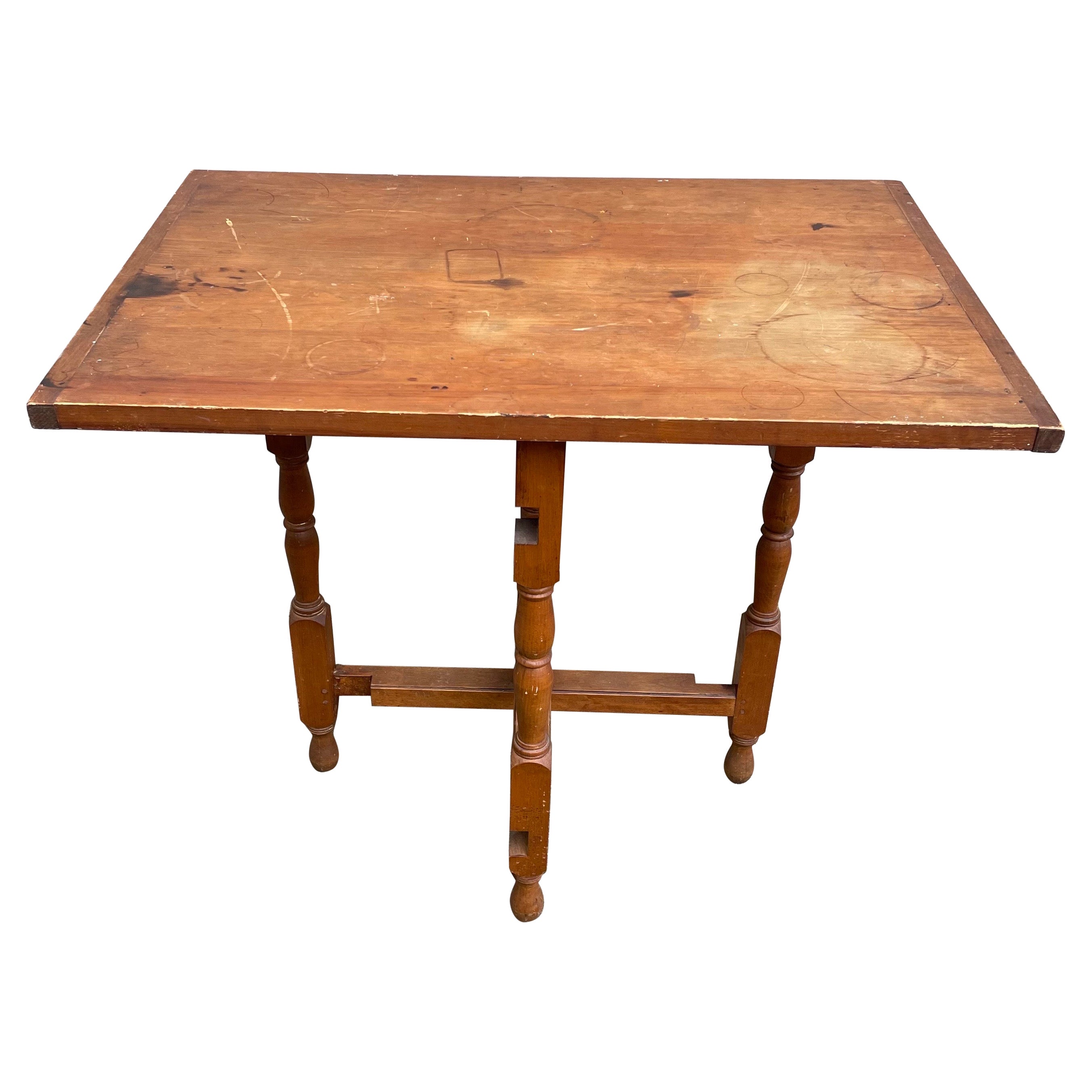 Table de salle à manger ou de service pliante Early Americana en vente