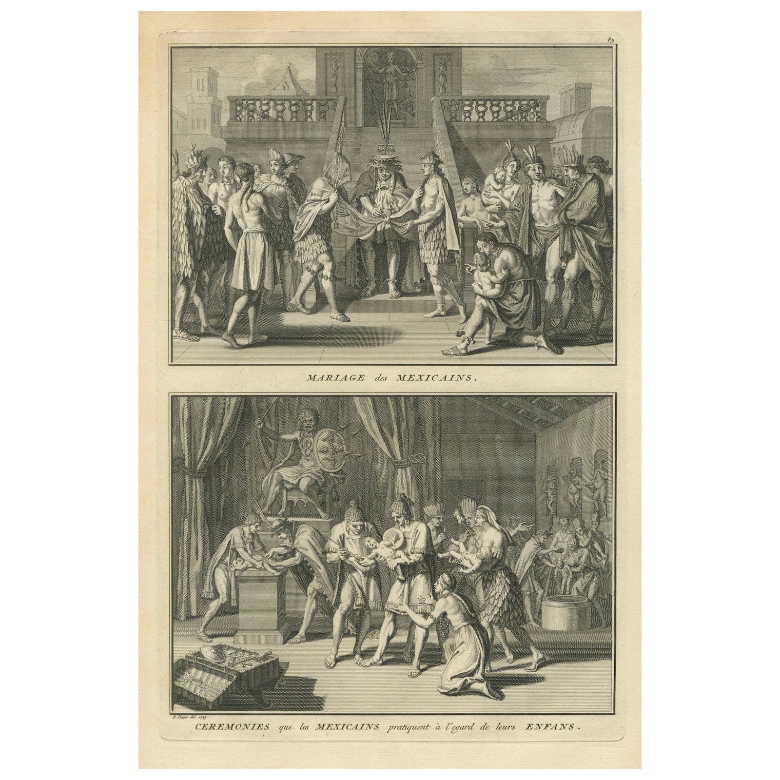 Le cerimonie messicane del matrimonio e dell'infanzia immaginate nel XVIII secolo, 1734