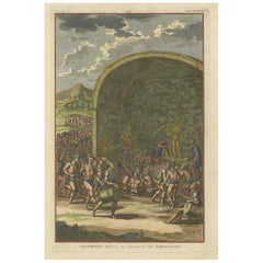 Ceremonia religiosa de los habitantes de la isla de La Española, 1734