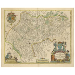 Schöne Karte von Paris und der Isle de France aus dem 17. Jahrhundert von Templeux, um 1650