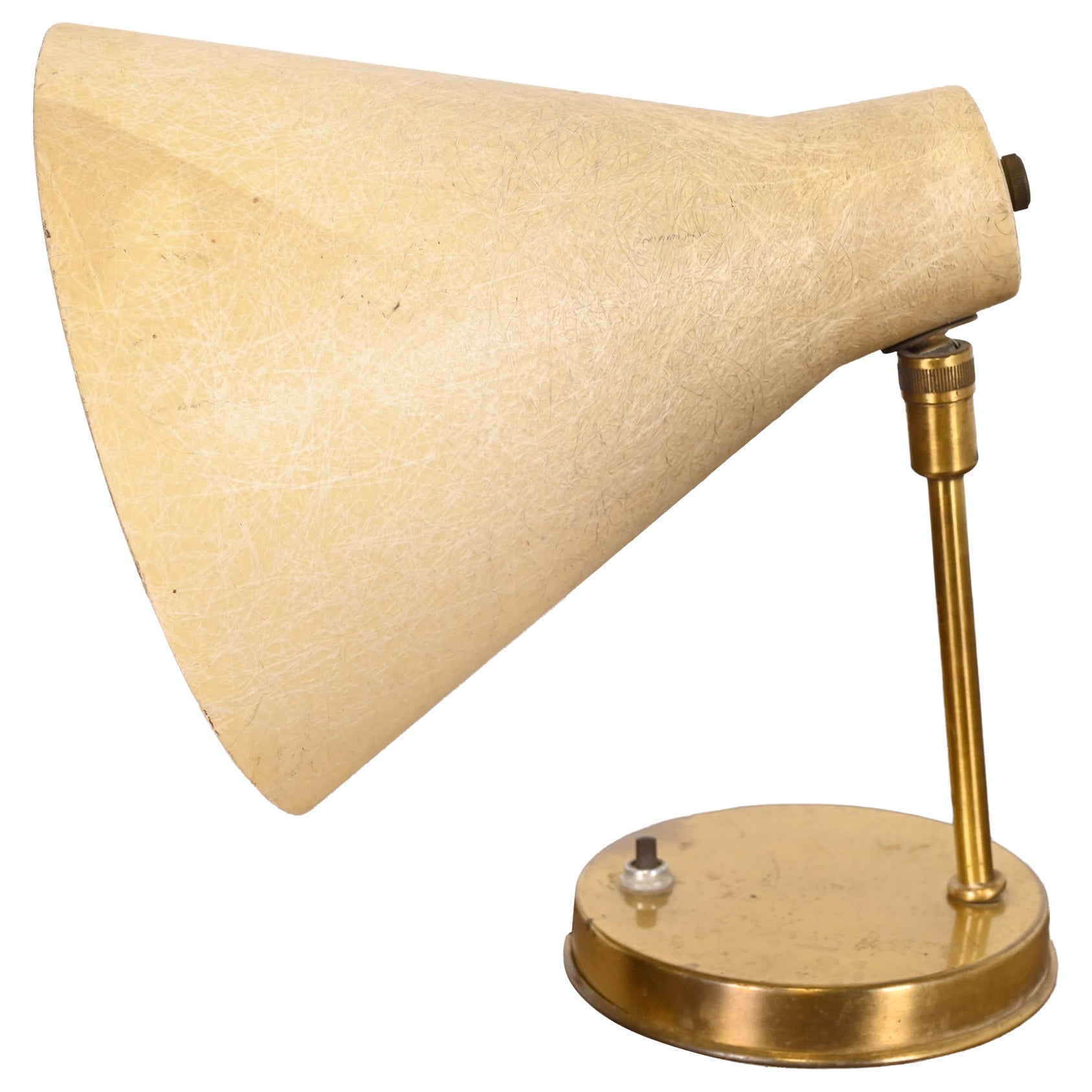 Mid-Century Modern Brass Desk Lamp or Table Lamp, Circa 1950s