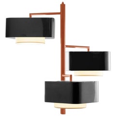 Contemporary Art Deco Inspired Carousel I Suspension Lamp in Copper Color, Black