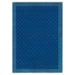 Contemporary Indian Dhurrie Blue Flat-Weave Rug by Doris Leslie Blau