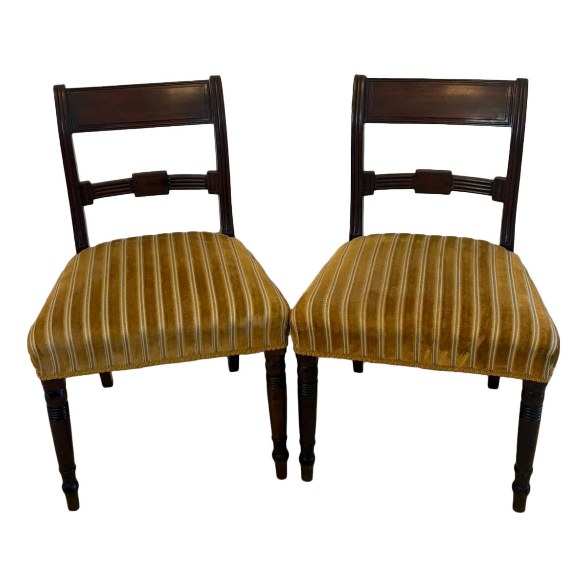 Pair of Antique George III Quality Mahogany Side Chairs