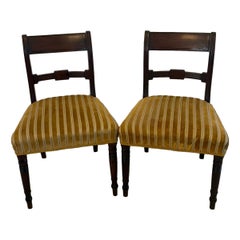 Paire de chaises d'appoint anciennes en acajou de qualité George III