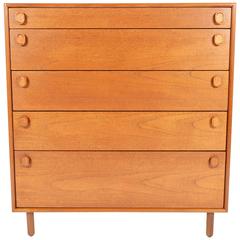 Vintage Wide Teak Highboy Dresser by Meredew