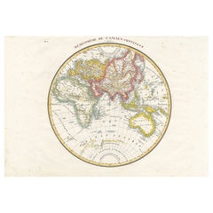 Antique Map of the Eastern Hemisphere by Lapie, France, circa 1830