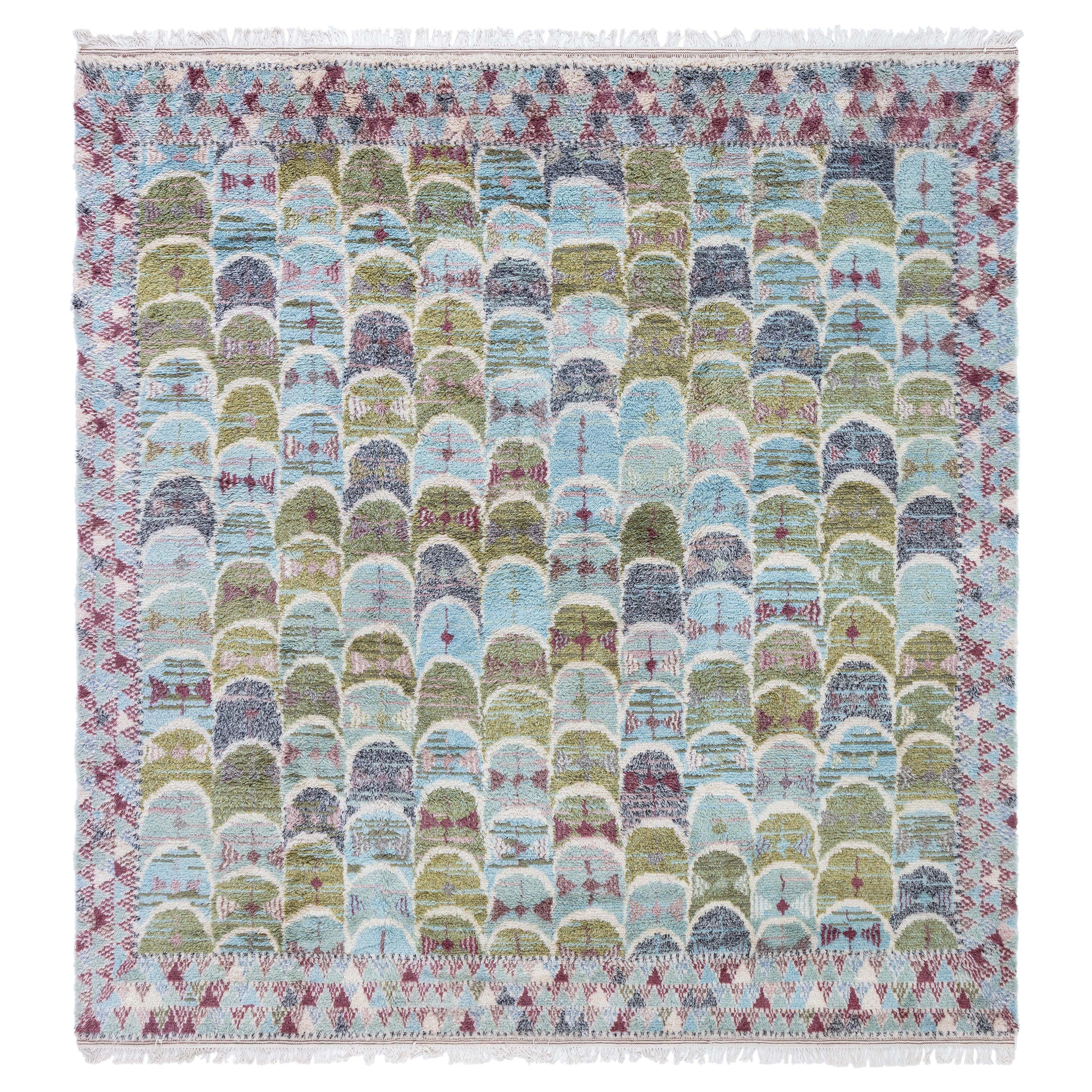 Moderner schwedischer Rya-Teppich von Doris Leslie Blau