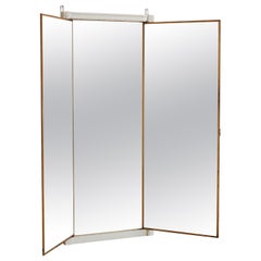 French Art Deco Triptych Mirror by Brot Paris, 1940s