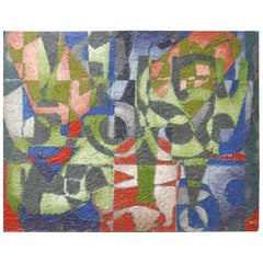 Jean Besnard (1922-2007) Oil on panel Geometric abstraction Op Art 1980s