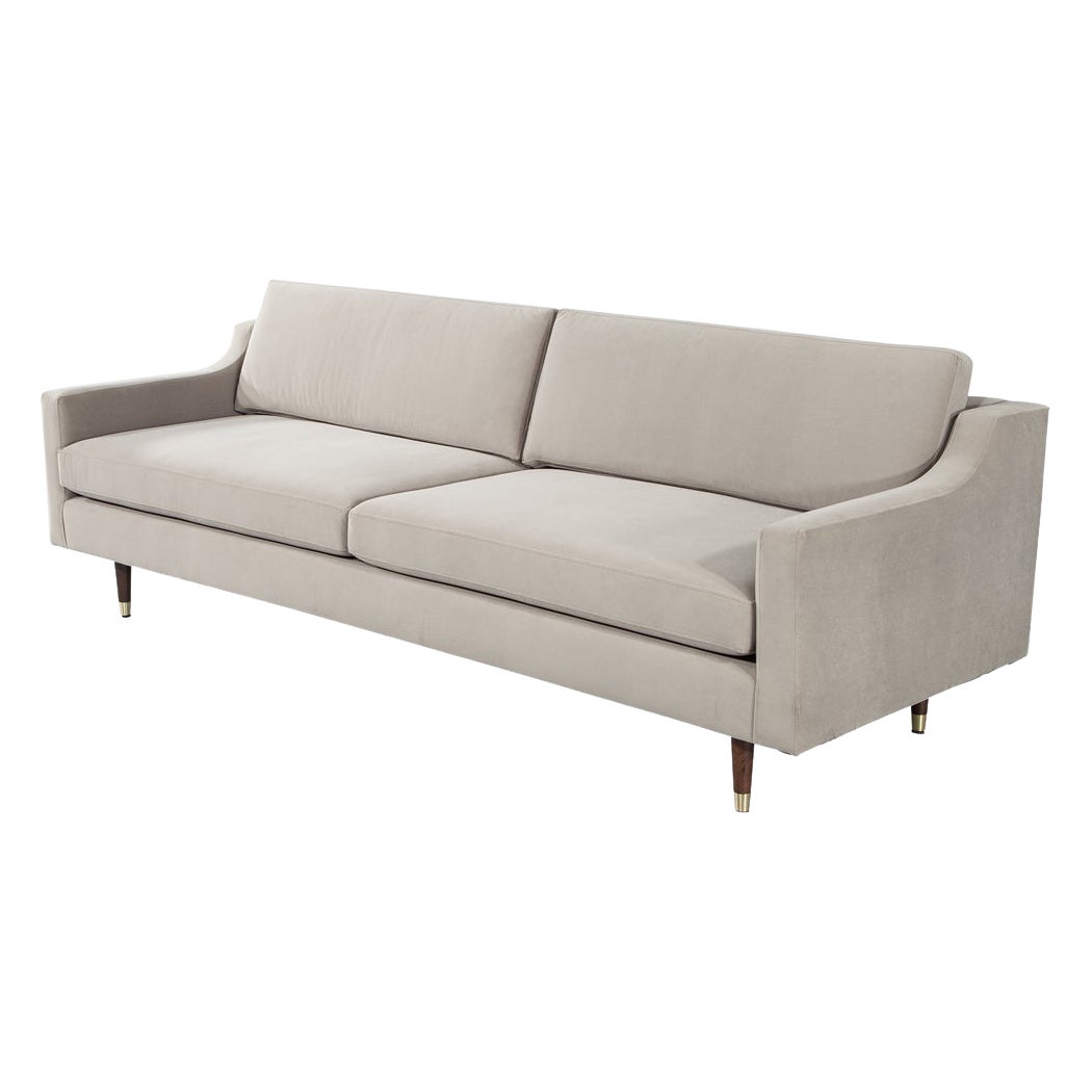 Mid-Century Modern Sofa Restored in Designer Velvet