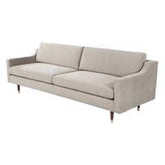 Modernes Sofa aus der Mitte des Jahrhunderts, restauriert aus Designer-Samt