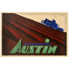 Original Vintage Poster Le Tracteur Austin Tractor Charles Loupot Art Deco