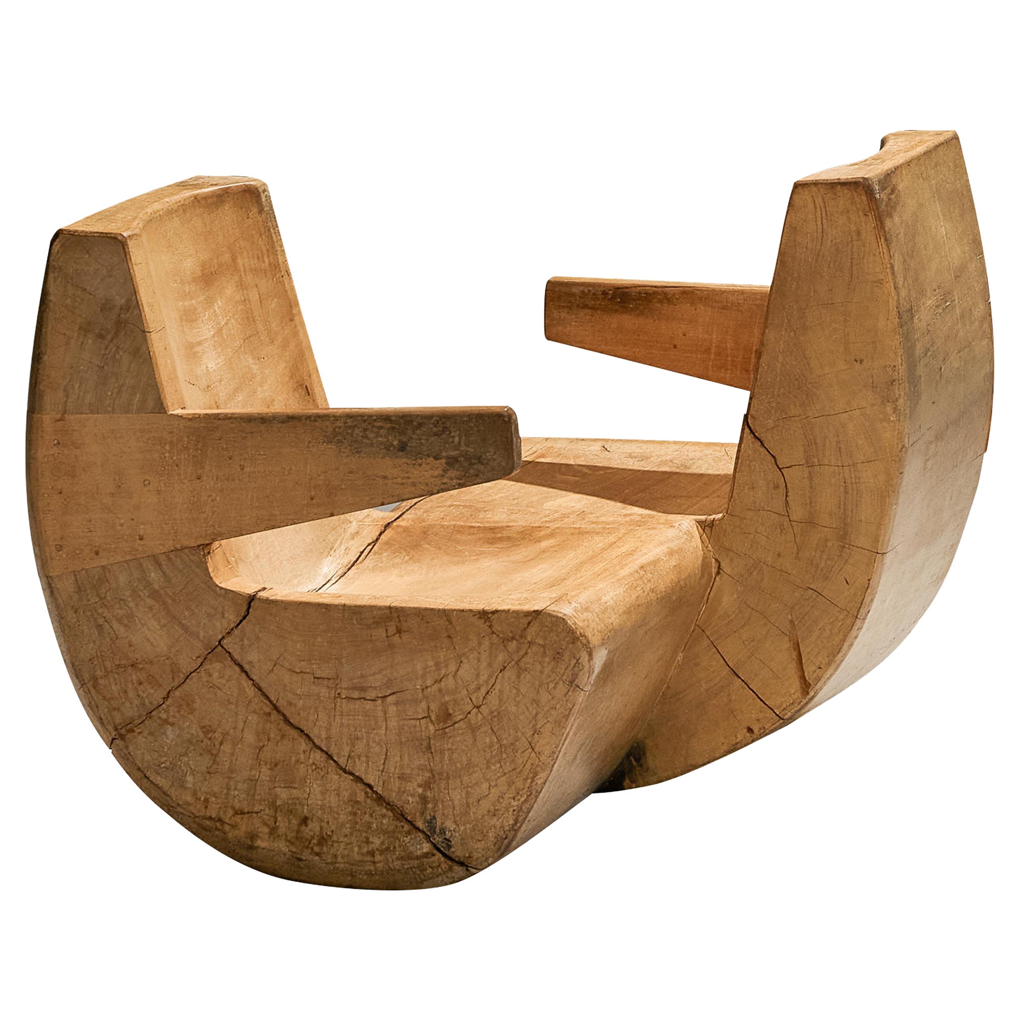 José Zanine Caldas Tête-à-Tête Conversadeira Namoradeira Rocker Lounge Chair