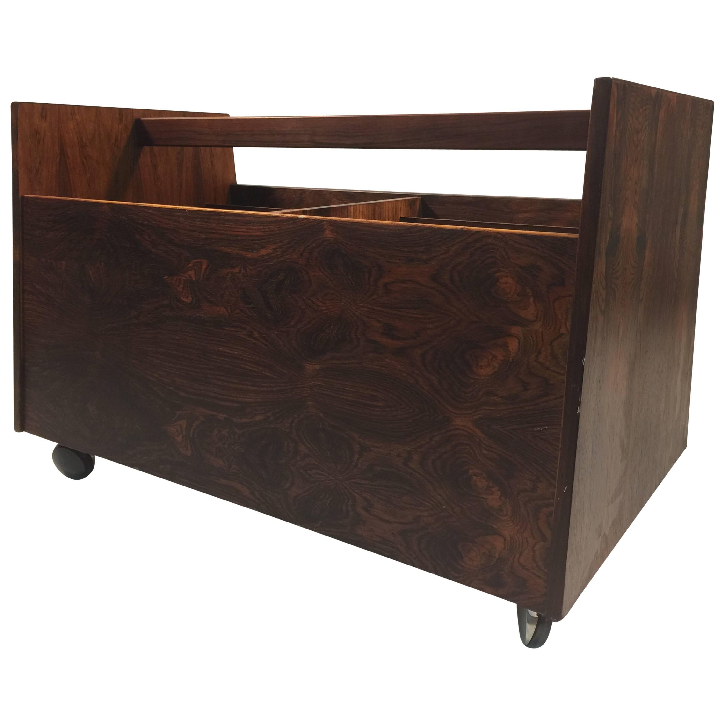 Magnificent Rolf Hesland Magazine Rack in Rosewood by Bruksbo For Sale